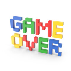 game over pixel symbol