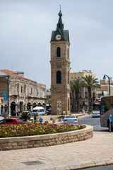 The Old clock tower in Jaffa, Israel