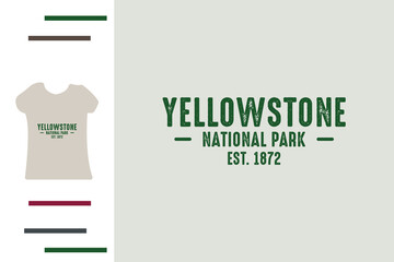  Yellowstone national park t shirt design 