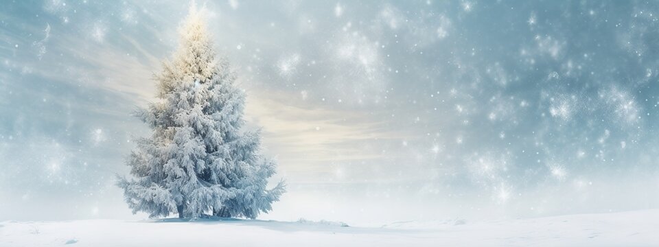 christmas winter background -Ai