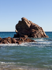 Rocks on the Cannes La Bocca beach