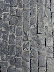 Black stone pavement background