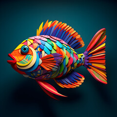 Colorful fish concept art