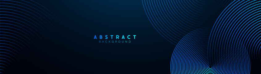 Abstract blue digital circle water drops wave on dark background. Futuristic hi-technology concept. Vector illustration