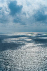 Cloud shadows on the sea.