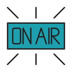 Filled Line ON AIR design vector icon design vector line icon svg