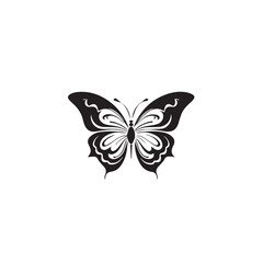 Fototapeta na wymiar Butterfly continuous line drawing elements set isolated on white background for logo or decorative element. Vector illustration of various insect forms in trendy outline style