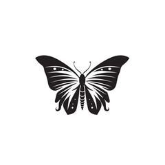 Butterfly continuous line drawing elements set isolated on white background for logo or decorative element. Vector illustration of various insect forms in trendy outline style