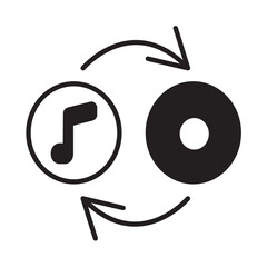 Solid Line PRODUCE MUSIC design vector icon design vector line icon svg