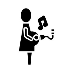 Solid MUSIC FOR MATERNITY design vector icon design vector line icon svg