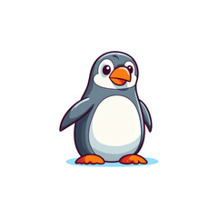 Obraz premium Adorable Penguin: A Charming 2D Illustration