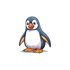 Fototapeta premium Adorable Penguin: A Charming 2D Illustration