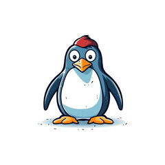 Adorable Penguin: A Charming 2D Illustration