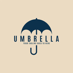 umbrella logo minimalist vector illustration design © CAH_YOU