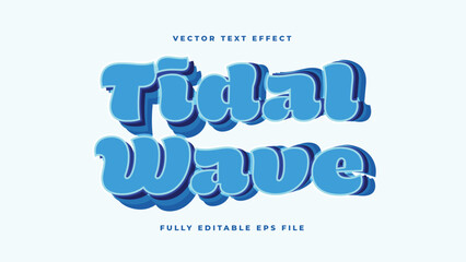 Blue Tidal Wave Text Effect