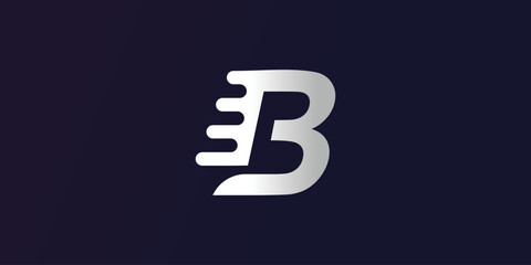 Letter B logo design simple concept Premium Vector - obrazy, fototapety, plakaty