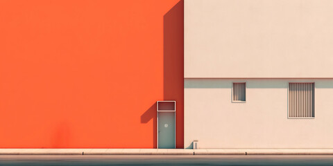 Modern building minimalism. abstract exterior. Generative AI