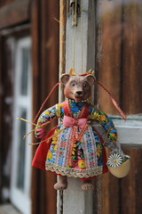 bear doll in a costume