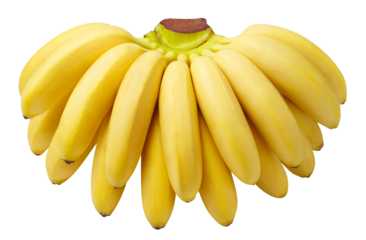 Delicious bananas cut out