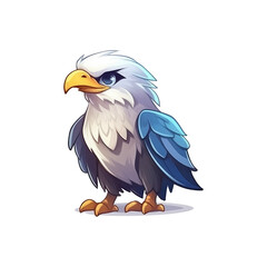 Soaring Beauty: Adorable 2D Eagle Illustration
