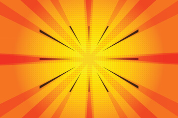 Fototapeta premium Comic book action background strip radial backdrop