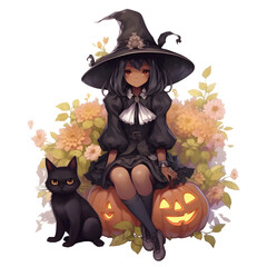 Mysterious Black Witch Cliparts