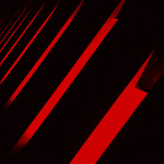 Red and Black background. A high contrast imagery used to display an array of perspective lines. It portrays the brutualism of the shape forming in the image. 