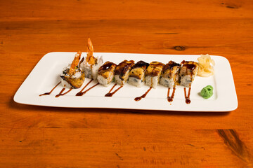 Shrimp tempura sushi roll
