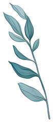 Fototapeta premium Watercolor green leave. Generative AI