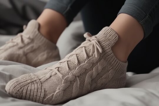Warm socks cotton. Generate Ai