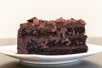 Slice of chocolate cake
