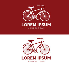 Abstract gradient bicycle logo template design vector illustration