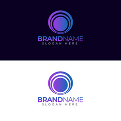 Abstract gradient logo template design vector illustration