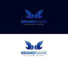 Abstract gradient logo template design vector illustration