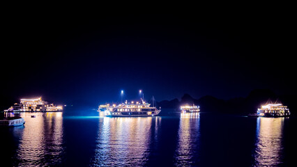 Fototapeta na wymiar Halong Bay at Night