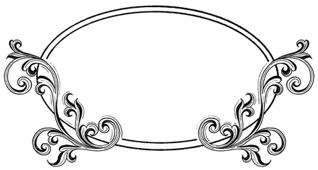 Premium vintage baroque frame, Hand-drawn.