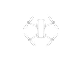 drone quadcopter with action camera.Isometric drones, flying quadcopter with remote controllers. Remote control, unmanned aerial drones vector illustration set. Electronic quadcopters.