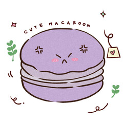 the colorful macaroon (the character with hand-free drawing)