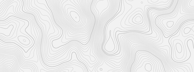 Black and white wavy paper curve relief abstract topographic map background. Geographic mountain relief. Topographic map lines, contour background. Abstract wave lines background.