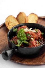 polpette al sugo traditional italian meatballs in tomato sauce