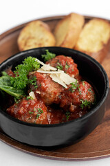 polpette al sugo traditional italian meatballs in tomato sauce