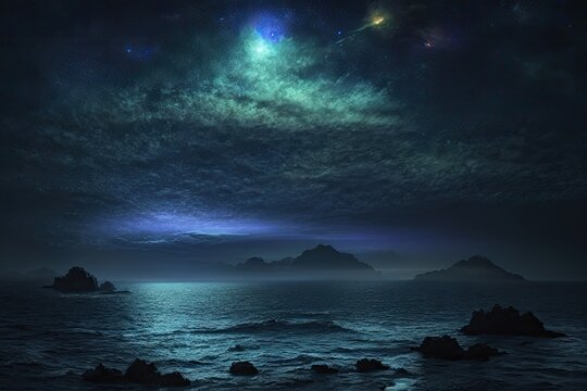 A cosmic night, an infinite ocean, a hidden fate: fortunate or unfortunate? Generative AI 10 © Willl