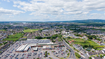 limerick city skyline Ireland. beautiful limerick urban cityscape over the river Shannon on a sunny...