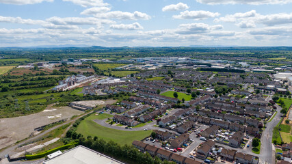 limerick city skyline Ireland. beautiful limerick urban cityscape over the river Shannon on a sunny...