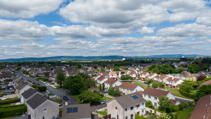 limerick city skyline Ireland. beautiful limerick urban cityscape over the river Shannon on a sunny...