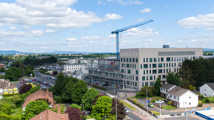 limerick city skyline Ireland. beautiful limerick urban cityscape over the river Shannon on a sunny...