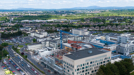 limerick city skyline Ireland. beautiful limerick urban cityscape over the river Shannon on a sunny...