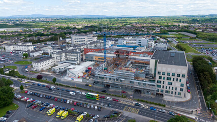 limerick city skyline Ireland. beautiful limerick urban cityscape over the river Shannon on a sunny...