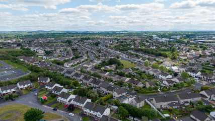 limerick city skyline Ireland. beautiful limerick urban cityscape over the river Shannon on a sunny...