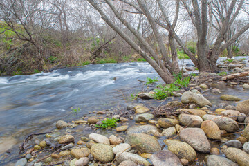Ambroz River as it passes through Abadia, Caceres, Spain